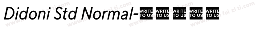 Didoni Std Normal字体转换